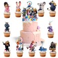 thumbnail image 1 of Cake Toppers Ginphan con bonitos animales, fiesta de cumpleaños, 13 unidades, 1 of 7