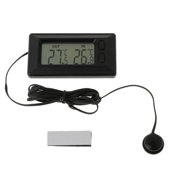 MANNYA Car Indoor LCD Temperature Gauge for Vehicles for Car Truck with 1.5m Cable
