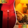 thumbnail image 4 of Amber and 625nm Red Light Bulbs 25-40W Equivalent, 1800k Amber Sleep Light Bulb, 3W 300lm, E26 Base for Bedroom Healthy Sleep Porch Party Holiday Lighting, Non-Dimmable(1 Amber+1 Red), 4 of 7
