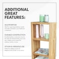 thumbnail image 4 of ToiletTree Products Bamboo Freestanding Organizing Shelf - Wooden Bathroom Shelf to Store Toiletries - Bamboo Shelf to Use in the Bathroom, Bedroom, and More - 5-Tier Shelf, 4 of 7