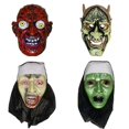 thumbnail image 1 of 4 Pcs Halloween Clown Mask, Scary Clown Mask Scary Skull Mask Perfect for Cosplay, Halloween Horror Party Hell Messenger Headgear Clown Mask (Plastic), 1 of 5