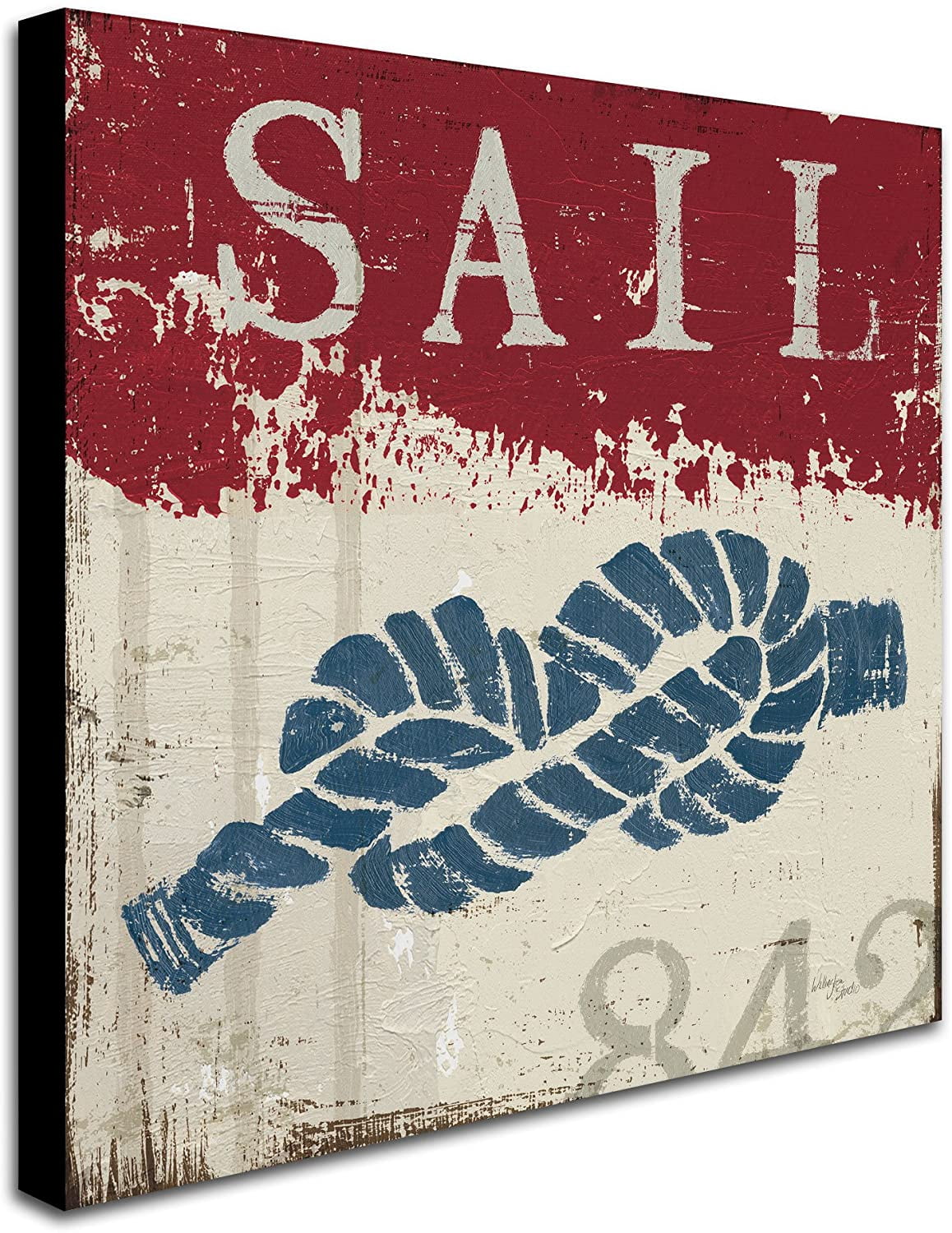 Trademark Fine Art "Nautical III Red" Canvas Art by Wellington Studio