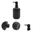 thumbnail image 5 of Unique Bargains 1 Pc Round Bottom Bamboo Grain Soap Dispenser 13.53oz Black, 5 of 6