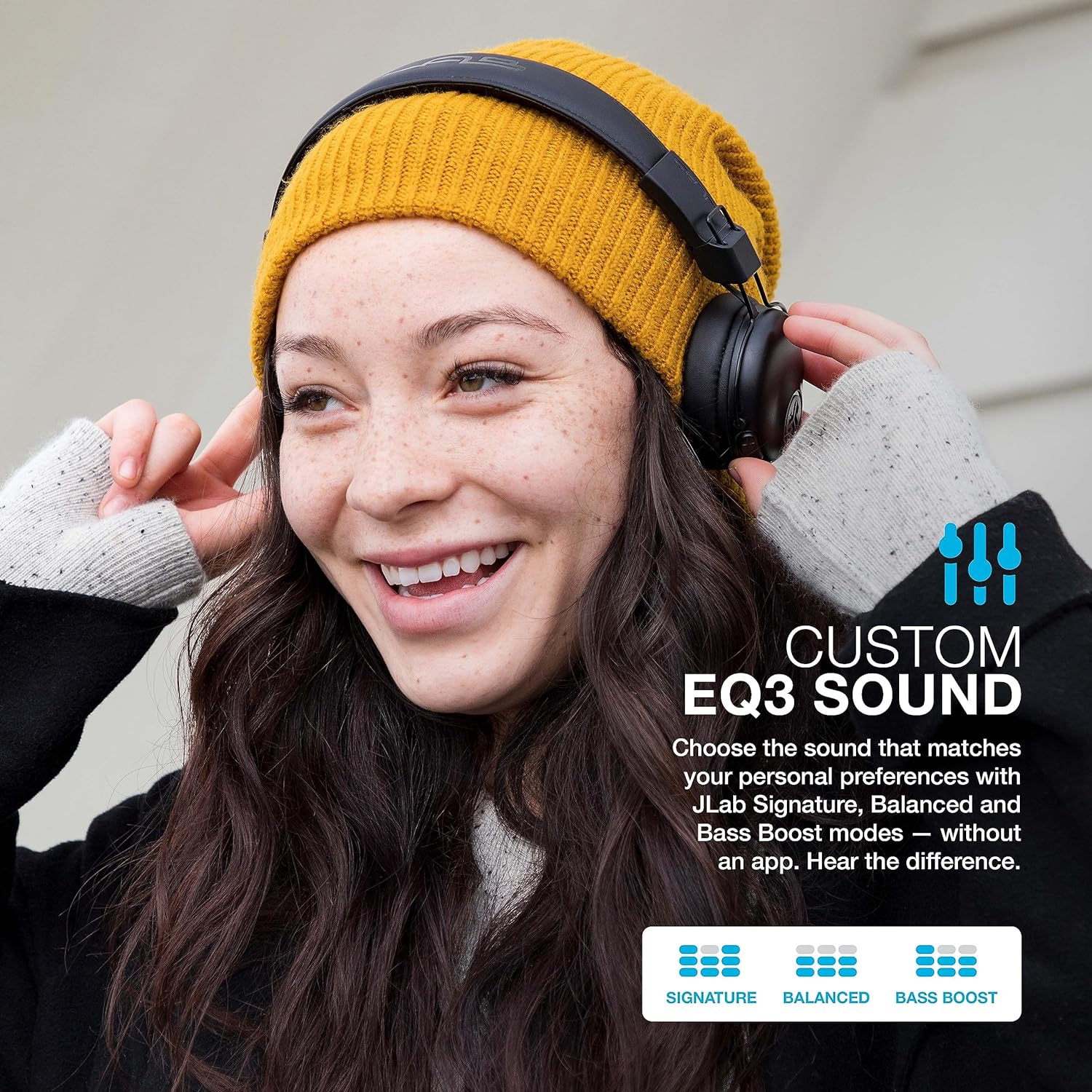 JLab Studio Bluetooth Wireless On-Ear Headphones | 30+ Hour Bluetooth 5 Playtime | EQ3 Sound | Ultra-Plush Faux Leather & Cloud Foam Cushions | Track and Volume Controls | Black - image 4 of 7