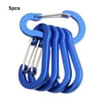 thumbnail image 4 of Transemion 5pcs Stainless Steel Climbing Button Carabiner Easy To Hiking And Backpacking Royal blue, 4 of 6