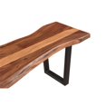 thumbnail image 4 of Pemberly Row 66" Live Edge Solid Wood Dining Bench in Brown/Black, 4 of 5
