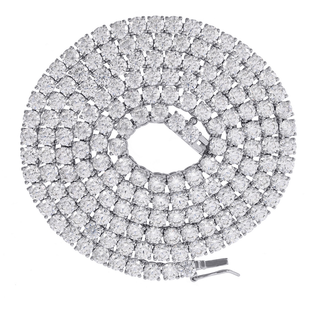 Jewelry 925 Sterling Silver Mens Womens 5mm 18 Inch Cubic Zirconia