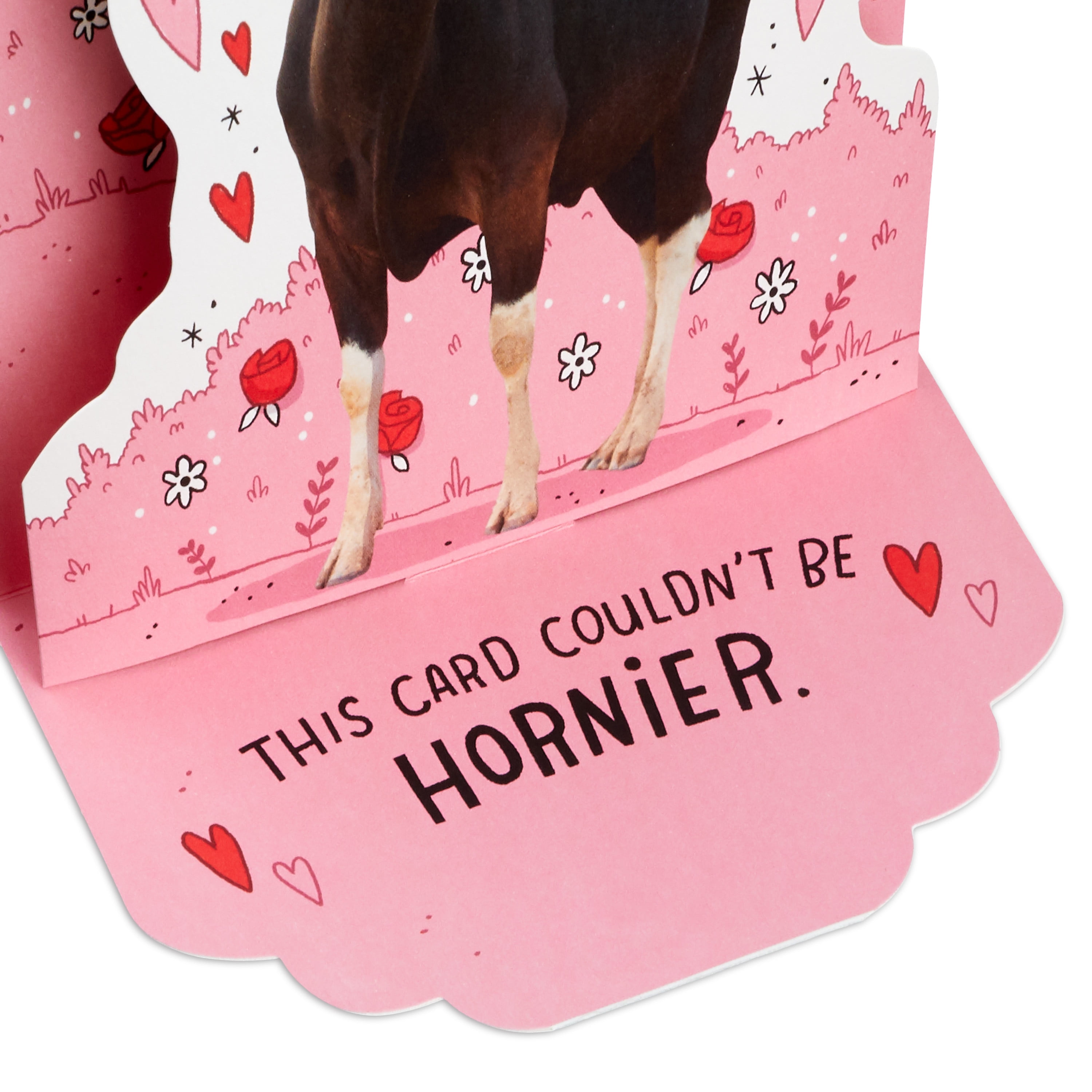 (2 pack) Hallmark Funny Pop Up Valentines Day Card for Husband, Wife, Boyfriend, Girlfriend (Horny Animals)