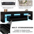 thumbnail image 4 of Black LED TV Stand for 70 Inch TVs, High Glossy Entertainment Center Modern Television Stands with Large Storage Drawers, Wood TV Stand Gaming Media TV Console for Living Room Bedroom, 4 of 13