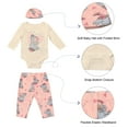 thumbnail image 3 of Disney Clothes Baby Girls Bodysuit, Pants & Headband 3-Piece Outfit Set – Minnie Mouse, Bambi, Marie & Tinkerbell (0/3M–6/9M), 3 of 8
