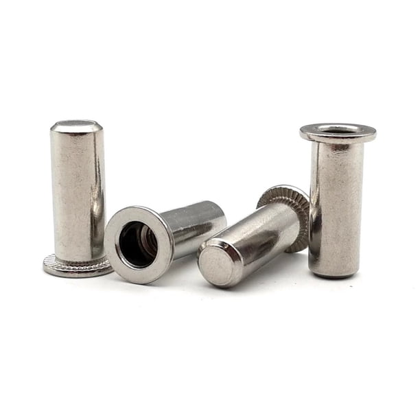 Tuercas de remache selladas de cabeza plana/avellanada SUS304 Tuerca de inserción roscada Tuercas de cabeza plana Nutsert Rivnuts, fácil instalación y duradero