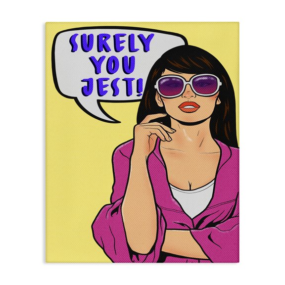 Stupell Industries Eclectic Surely You Jest Female Pop Art Canvas Art, 16 x 20, by Marcus Prime