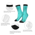 thumbnail image 3 of Honeii Turquoise Wooden2 Print Children's Colorful Socks,Unisex Kids and Toddlers' Cushioned Sock,Kids Athletic Crew Socks,for Everyday Wear and Sports, 3 of 5