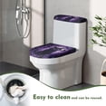 thumbnail image 5 of HELLHERO Stylish 2 Piece Toilet Cover, Elastic Edge Polyester Toilet Top Cover Set & Non-Slip, Easy Care, Washable, Elastic Installation Mysterious Floral Motif, 5 of 8