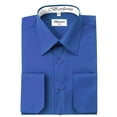 thumbnail image 2 of BERLIONI MEN'S CONVERTIBLE CUFF SOLID DRESS SHIRT-FRENCH BLUE-5XL sleeve 38/39, 2 of 2