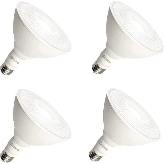 Youtime 150W Equivalent Dimmable Soft White Waterproof Flood Light Bulbs, 4 Pack
