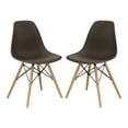 thumbnail image 5 of Suff Plastic Dining Side Chairs, Set of 2, Brown, 5 of 6
