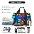thumbnail image 5 of Lsque Geometry Dash Pattern Hand Travel Bag, Weekender Carry On for Women Men, Sports Gym Bag, Workout Duffel Bag, Overnight Shoulder Bag fit 15.6 Inch Laptop, 5 of 6
