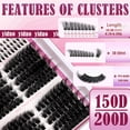 thumbnail image 2 of Kit de extensiones de pestañas postizas YIDUO DIY Lash Clusters, 498 unidades, 2 of 9