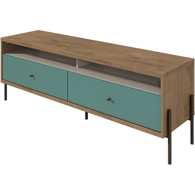 Manhattan Comfort Joy Support de Télévision de 59 Po en Bleu et Marron