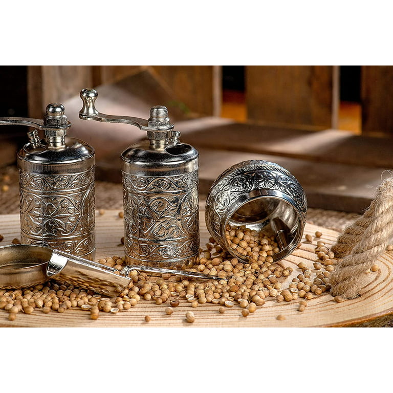 Set of 3, Traditional Turkish Coffee Grinders, Pepper Mill, Spice Grinder,  Brass Mill, Manual Coffee Grinder, Manual Pepper Grinder 