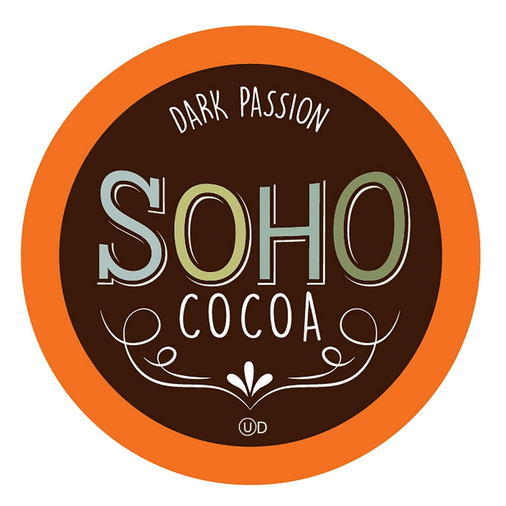 Soho Dark Chocolate FLAVORED Hot Cocoa Pods, Keurig 2.0 KCup Brewer