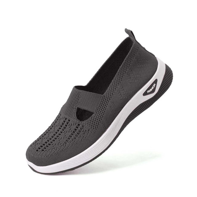 Zmoon Chaussures Décontractées Respirantes en Maille pour Femmes, Bout Rond, Antidérapantes, à Enfiler