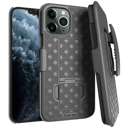 Apple iPhone 11 Pro 5.8" (2019) Rome Tech Shell Holster Combo Case - Black