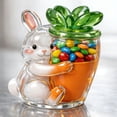 thumbnail image 2 of Easter Candy Jars Bunny Ears Egg Glass Storage Containers with Lids, Spring Holiday Cookie Jar for Kitchen Counter, Decorative Canister Treats Snacks Home Party Table Decorations, 2 of 9