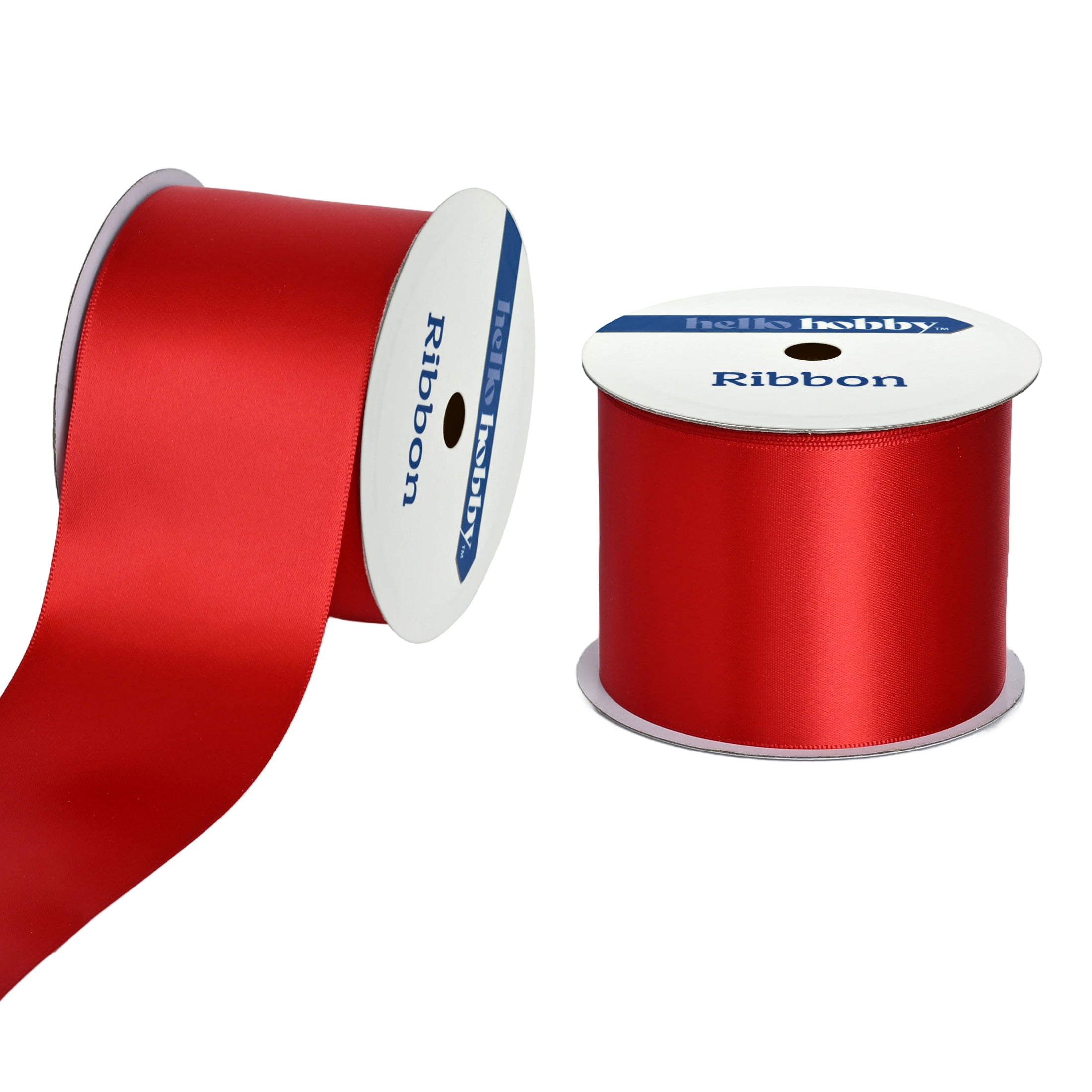 Gwen Studios 2.25" Red Satin Ribbon, 7 Yards