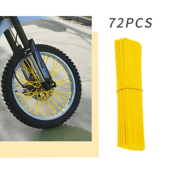 StSilkitty Wheel Spoke Decoration Sleeves Set 72pcs Stable Plastic Spoke Covers for Bikes and Motorcycles Lightweight and Easy to Install