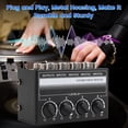thumbnail image 4 of 4 Channel Stereo Audio Mixer Support  Input and Output Mini Passive Stereo Mixer with Separate Volume Controls, 4 of 7