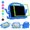 Blue, variant on SaniMore for Samsung Galaxy Tab A7 Lite (SM-T220/T225) Kids Waterproof Case, EVA Foam Cover with Shoulder Strap Screen Protector Pencil Holder Kickstand & Holder Shockproof Protective Shell, Pink