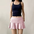 thumbnail image 2 of DHFJKG Tennis Skirts For Women High Waist Pleated Athletic Skorts For Workout Yoga Running Stretchy Wide Waistband Comfortable Versatile Skirt, 2 of 7