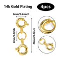 thumbnail image 5 of Alexcraft 4 Pcs 925 Sterling Silver Necklace Clasps - Double Round Spring Ring Closures Extension Gold and Silver Suitable for DIY Necklaces Bracelets Jewelry Making, 5 of 7