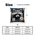 thumbnail image 5 of Raccoon Velvet Throw Covers Pillows with Unique Patterns - Set of 2 Decorative Pillow Inserts in 16x16, 18x18, 20x20 Inches for Home Decor and More, 5 of 6