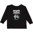 thumbnail image 3 of Inktastic Music Makes Everything Better Girls Long Sleeve Toddler T-Shirt, 3 of 5