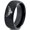Black Dome Tungsten, variant on Tungsten Falcon Eagle Bird Band Ring 8mm Men Women Comfort Fit Black Beveled Edge Polished