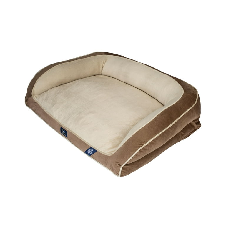 SertaPedic Memory Foam Couch Extra Large Pet Bed Brown 44