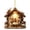 Illuminated Brick Stable Scene, variant on Yardvibe Handcrafted Christmas Nativity Ornament, 4 Inch Resin Hanging Piece with Radiant Star Accent, Holiday Display for Tree Mantel Shelf Window, Radiant Arch Stable Scene