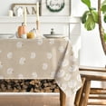 thumbnail image 3 of Fall Tablecloth 60×60 Inch Square, Autumn Harvest Pumpkin Beige White Washable Seasonal Table Cover for Party Picnic Dinner Decor, 3 of 6