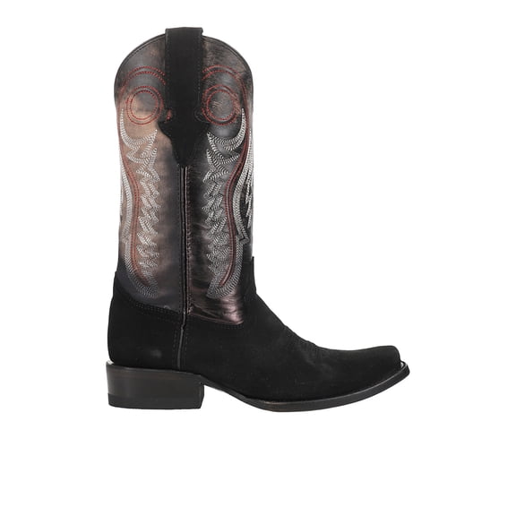 Ferrini Mens Roughrider Embroidered Narrow Square Toe Cowboy Mid Calf Boot