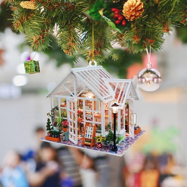 Product Category Hangs Book Lover Reading Christmas Acrylic Ornament Storefront Display