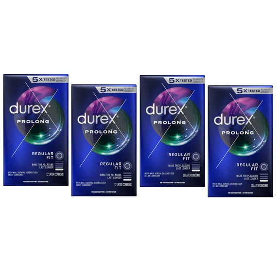 Durex Prolong Condom 12 ea (Pack of 4)
