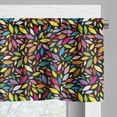 thumbnail image 3 of Ambesonne Colorful Valance Pack of 2, Abstract Petals Floral, 54"X12", Multicolor, 3 of 5