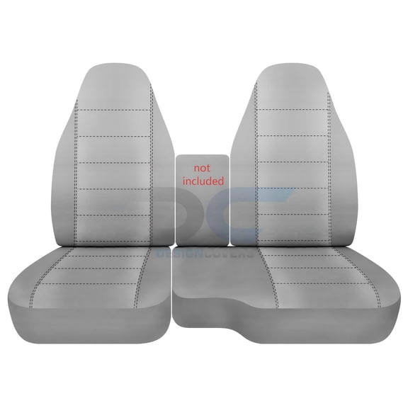 Fits 1991-1997 Ford Ranger/Mazda B-Series Cotton Seat Covers 60/40 Hi Back Solid Silver