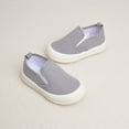 thumbnail image 4 of Dakaela 6M-8Y Infant Baby Girls Boys Canvas Shoes Soft Sole Toddler Slip on Walking Shoes Newborn Crib Loafers Casual Sneakers Grey 8.5, 4 of 6