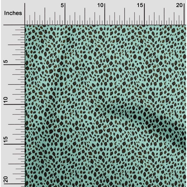oneOone Tissu Polyester Lycra Peau de Léopard Imprimé Tissu 1 Yard 56 Pouces de Large