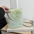 thumbnail image 1 of Bolso Mano para Mujer Cruzado Con Cadena Perlas Piel Sintética Hobo Fiesta, 1 of 9