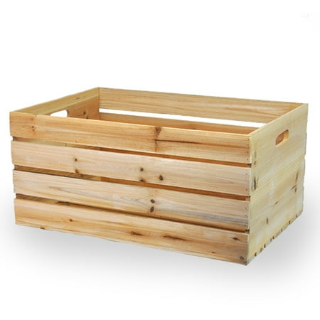 Natural Wooden Storage Crate With In Handles Extra Large 19in Natural Wooden Storage Crate With In Handles Extra Large 19in Com